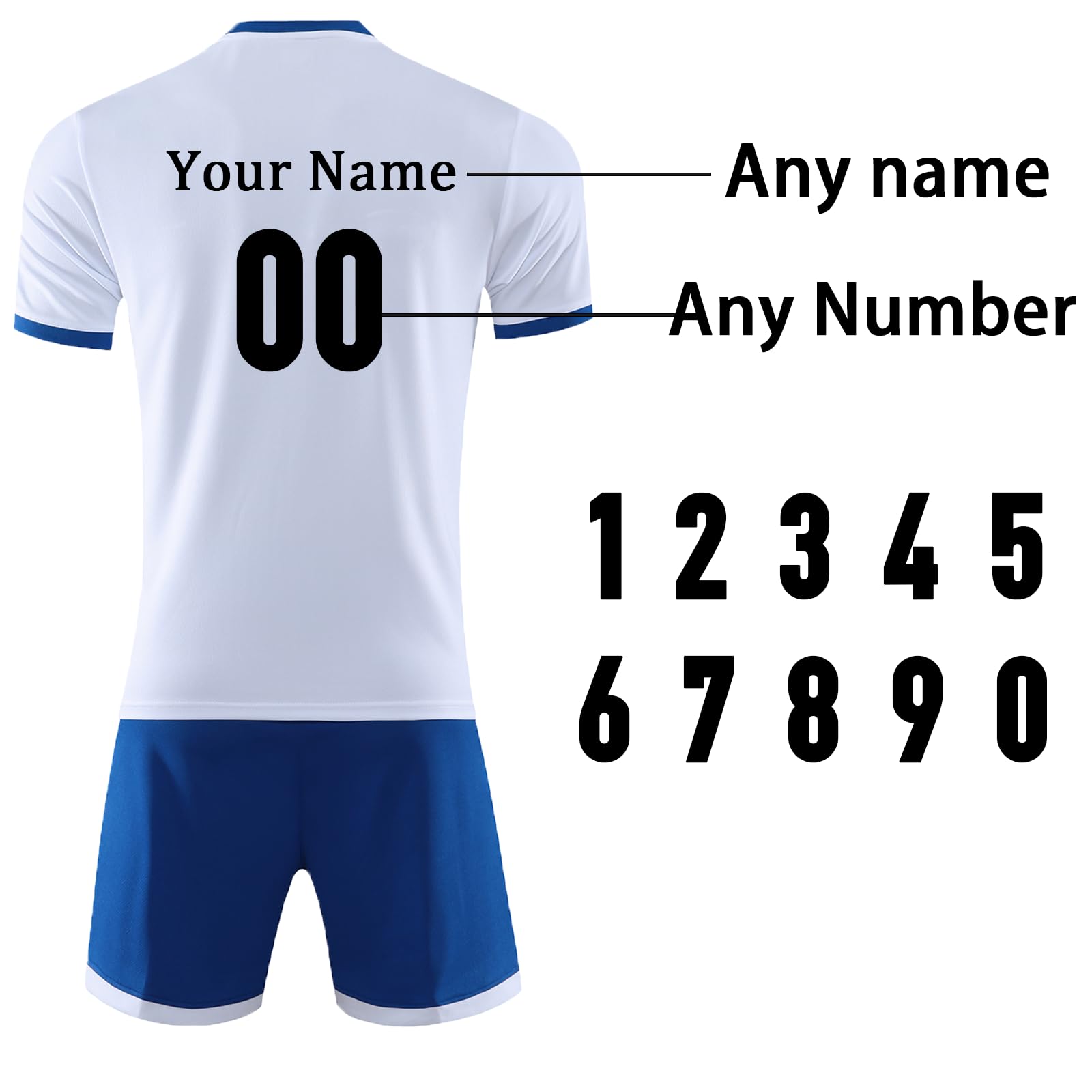 Custom Soccer Jersey Sports Team Training Soccer Uniforms Personalized Name Number Logo Soccer Jerseys for Kids Youth Men