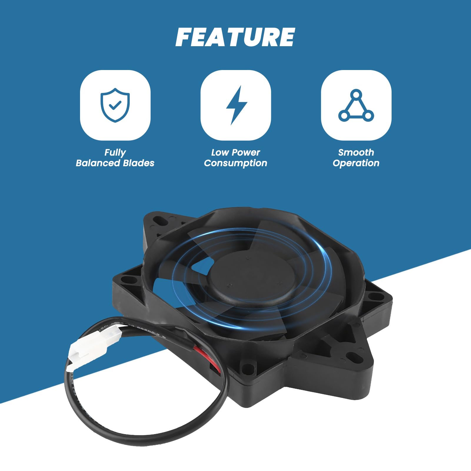 Ventola di Raffreddamento del Motore Elettrico Radiatore Ventola del Radiatore del Motore Stabile per Moto ATV Go Kart Quad 150-250cc