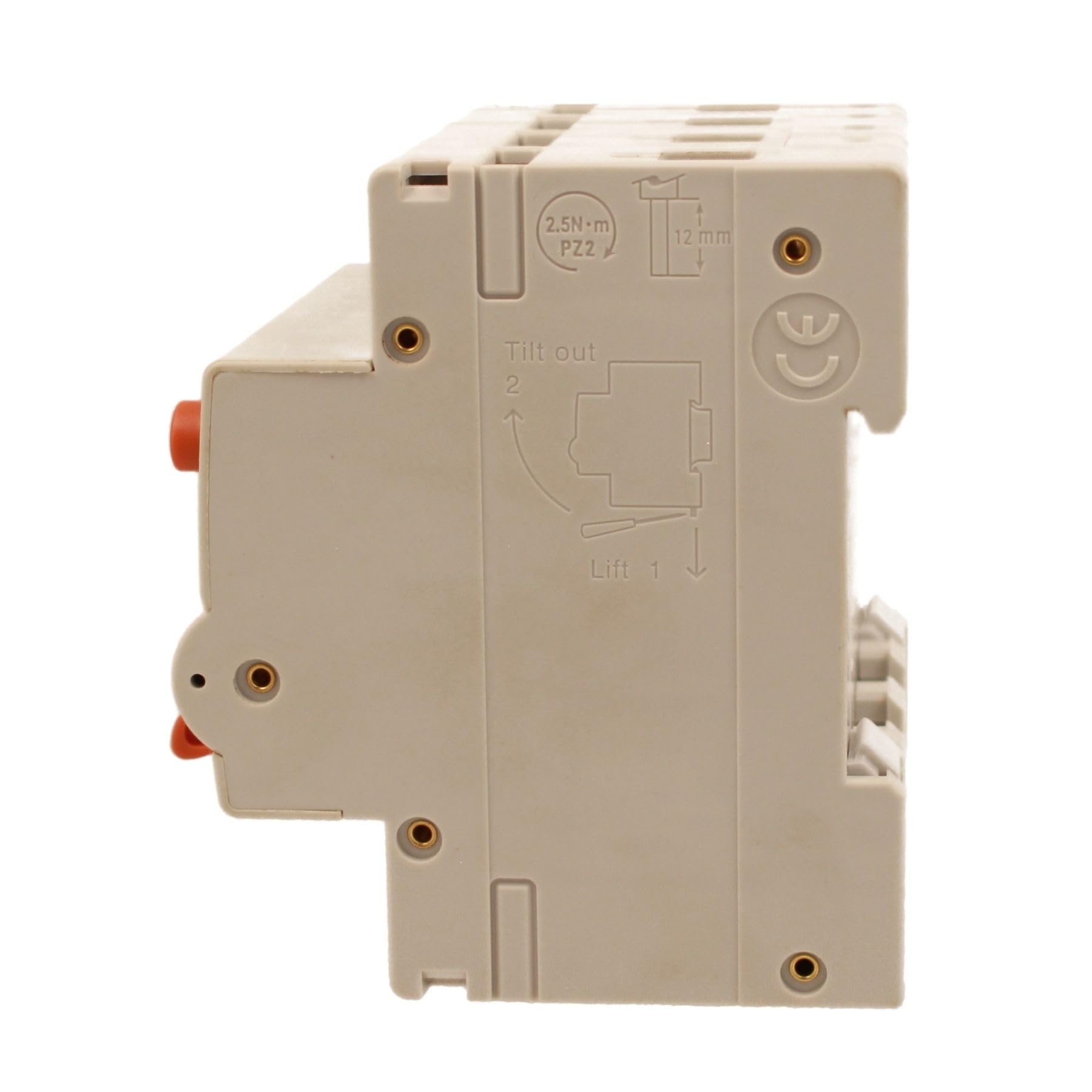 Interruptor diferencial magnetotérmico trifásico 380 V tipo A 20 A C20, 4P real (NO 3P + N), curva C 6 kA 30 mA, doble palanca con diagnóstico visual, 4 módulos DIN, serie PL8M4