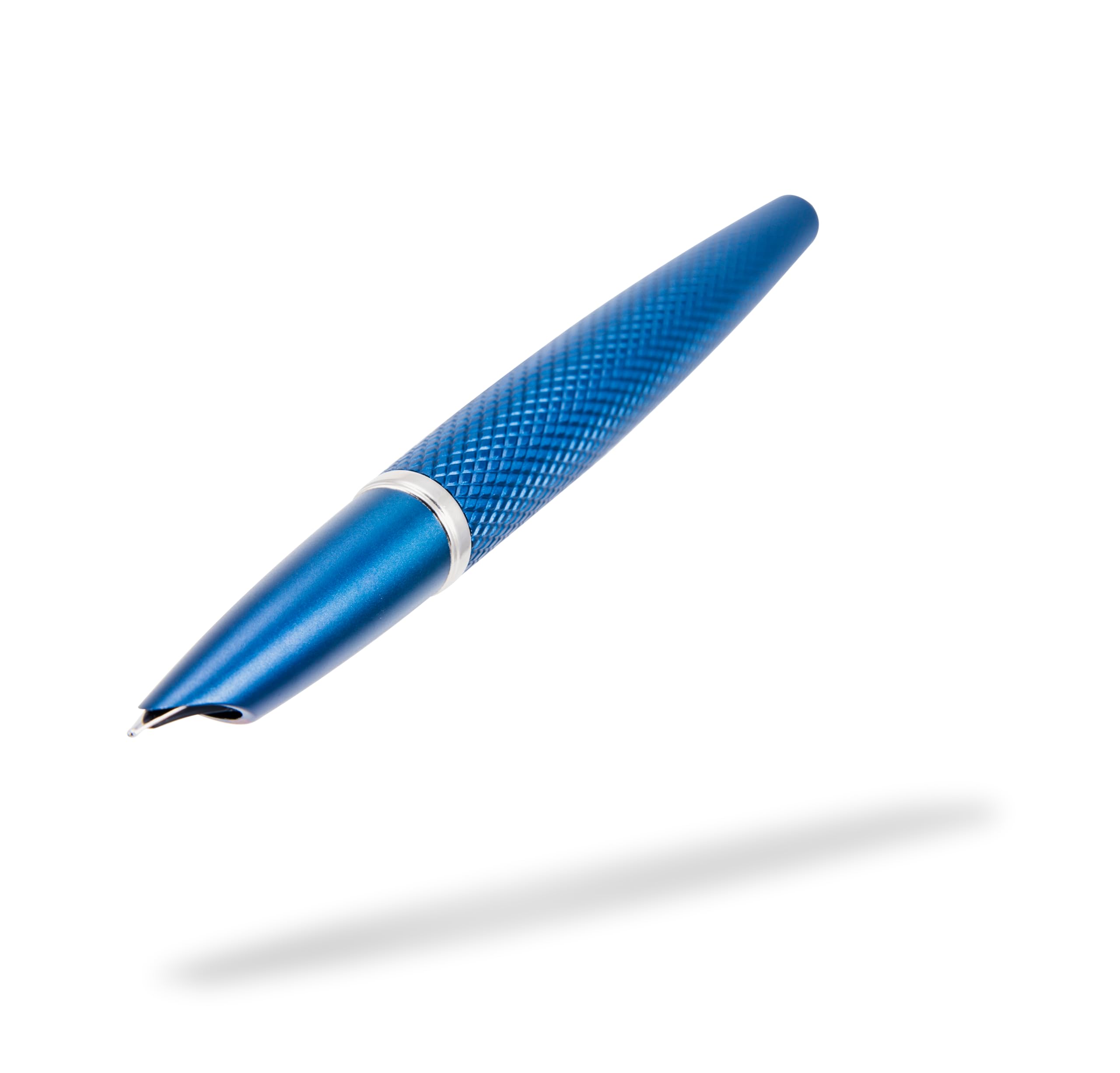 DIPLOMAT - Plume Viper - Stylo Plume Bleu Guilloche - Corps en Aluminium - Résistant et Élégant - Garantie 5 Ans