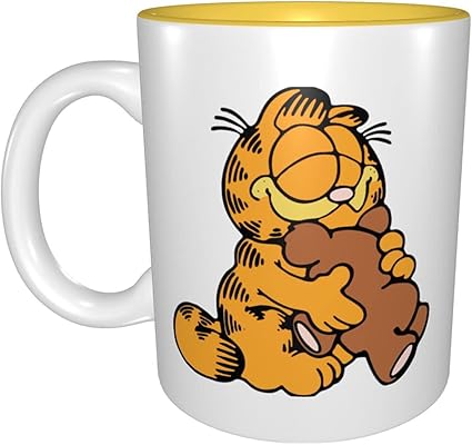 Amazon ガーフィールド マグカップ 猫 Garfield キャラクター 可愛い 陶器 おしゃれ スポーツ コーヒー カップ 電子レンジ可 耐熱 耐冷 軽量 マグ 大容量 330ml N A ホーム キッチン
