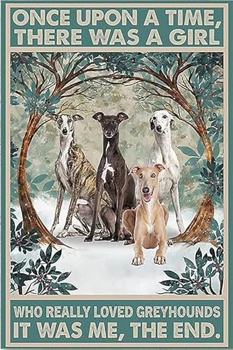 Sitrmgh Sign Loved Greyhounds Decorations Home Wall Art Modern Farmhouse Retro Metal Tin Vintage For Home Coffee Wall Decor 12X8 Inch