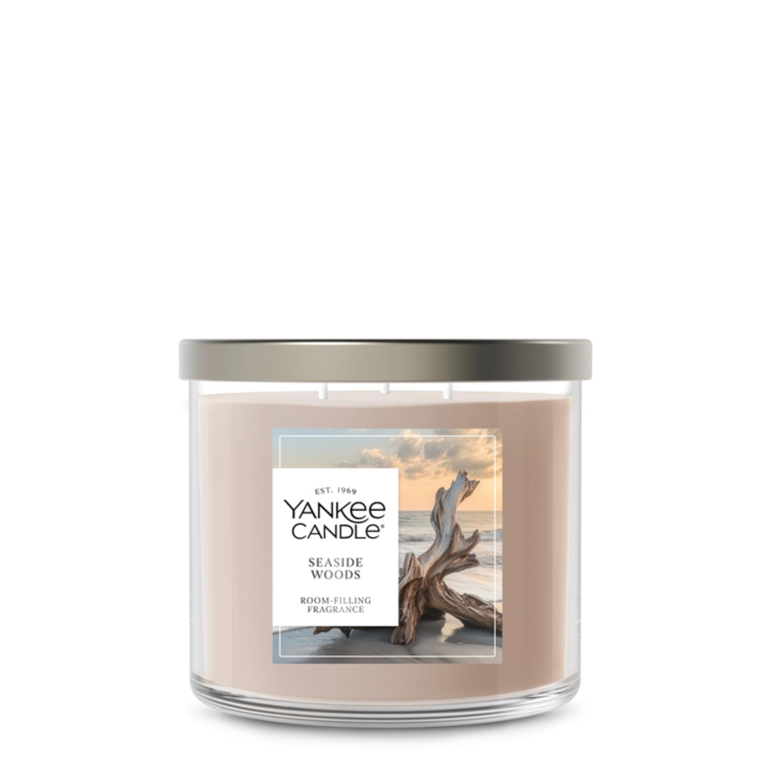 Yankee Candle Seaside Woods, Fall Scented Candle, 14.5oz 3-Wick Candle Jar with up to 40 Hours Burn Time Seaside Woods 14.5 oz
