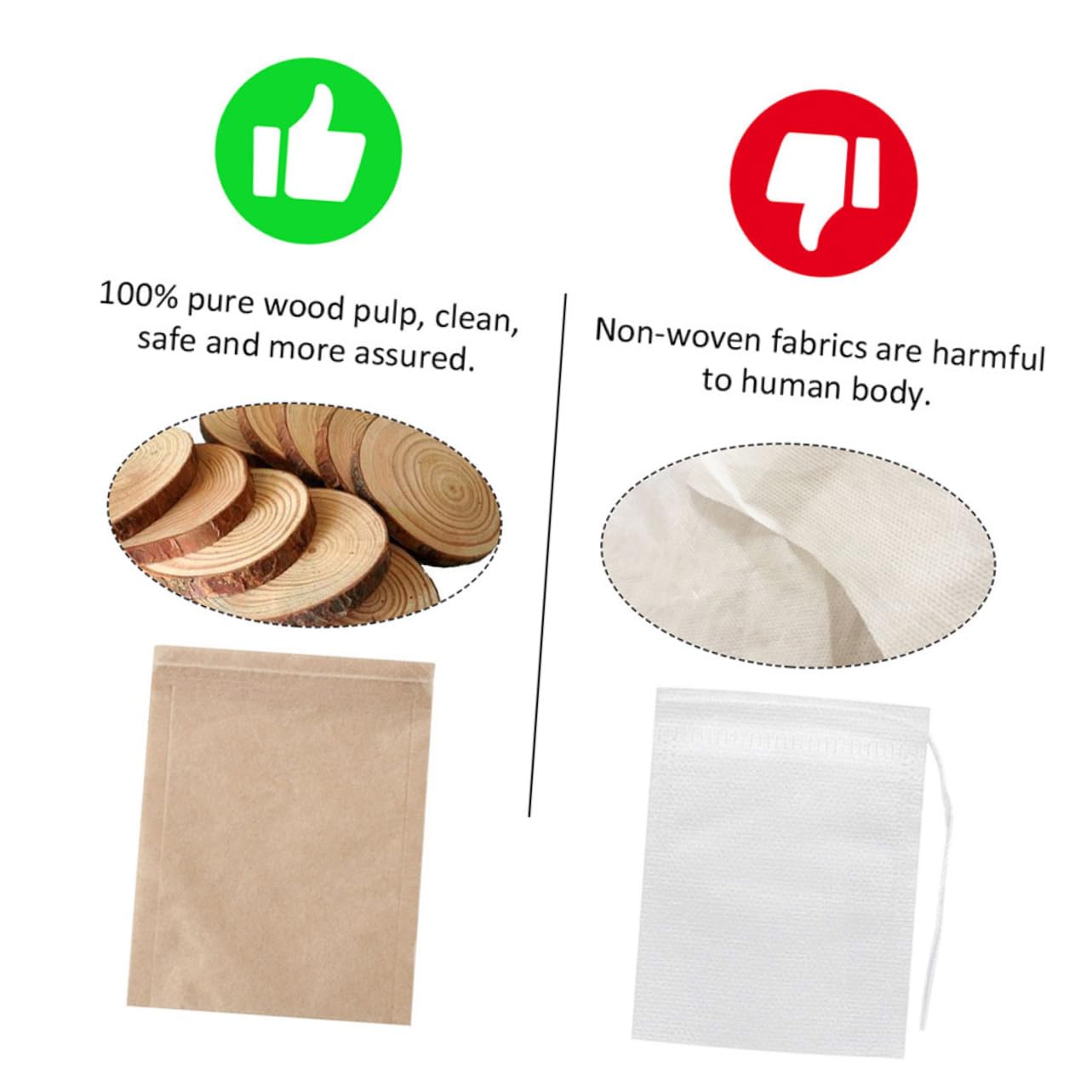 2 Juegos Bolsa De Filtro De Té Bolsa De Filtro De Café Colador Infusor Filtros Cesta Bolsas De Te Bolsas Te Bolsa De Filtro De Especias Bolsa De Especias Papel Brown 400 Uds * 2 Cabilock