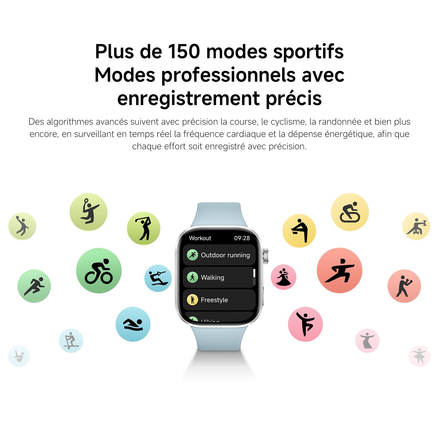 XIAOMI Redmi Watch 6 Montre Connectée Homme Femme AMOLED 2.07" Suivi Sport Fitness 150+ Modes Sport Autonomie 24 Jours 5ATM GPS Noir