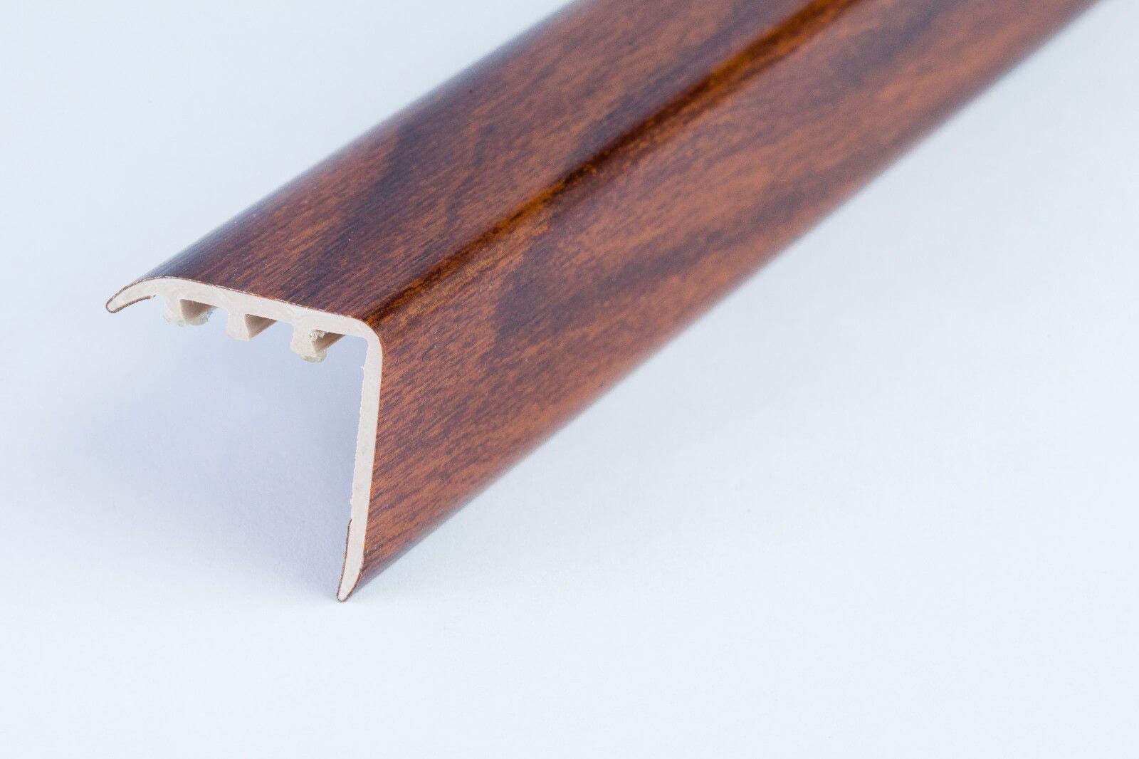 Tmw Profiles Walnut Upvc Stair Nosing 25Mm × 25Mm – Edge Protection – Screw-Fix, 0.9M Length Kp-2525 (Walnut)