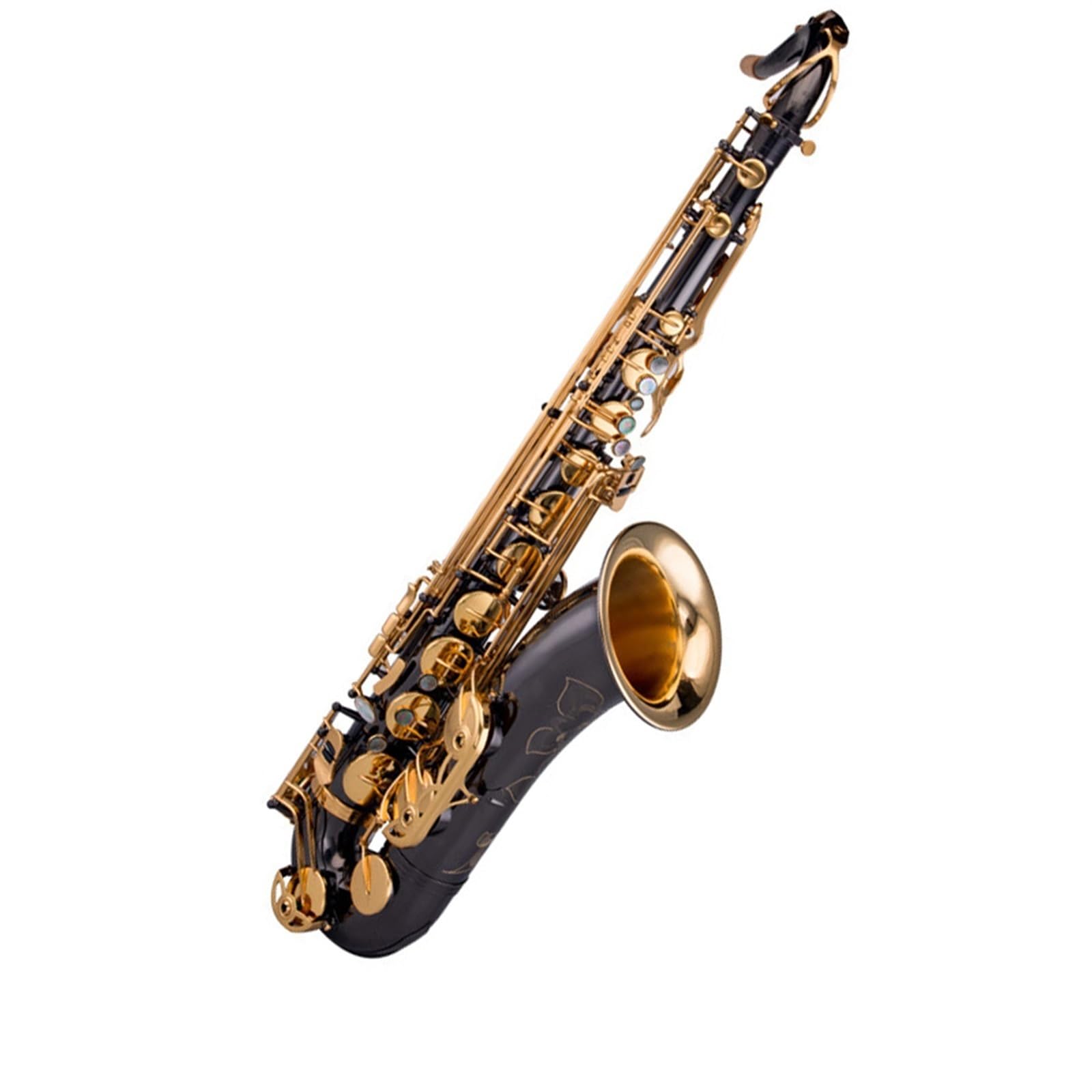 Saksofon Saksofon Czarny Nikiel Złoto I Miedź Duży Róg Gradowany Profesjonalny Instrument E-flat Czarny Nikiel Jasny Nikiel