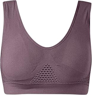 MeiLyviba Women's Seamless Underwired Bra Low Cut Bra Comfort Underwear Bralette Sleeping Bra Bras Women Deep Cup Thin Functional Bra Plus Size Bras Bra for Everyday Sports Bra