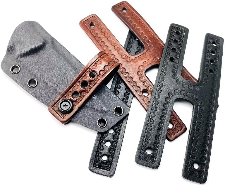 4 Sets 5.9inch Leather Belt Loops Screws Fit for Kydex Sheath, Knife Case(Black)