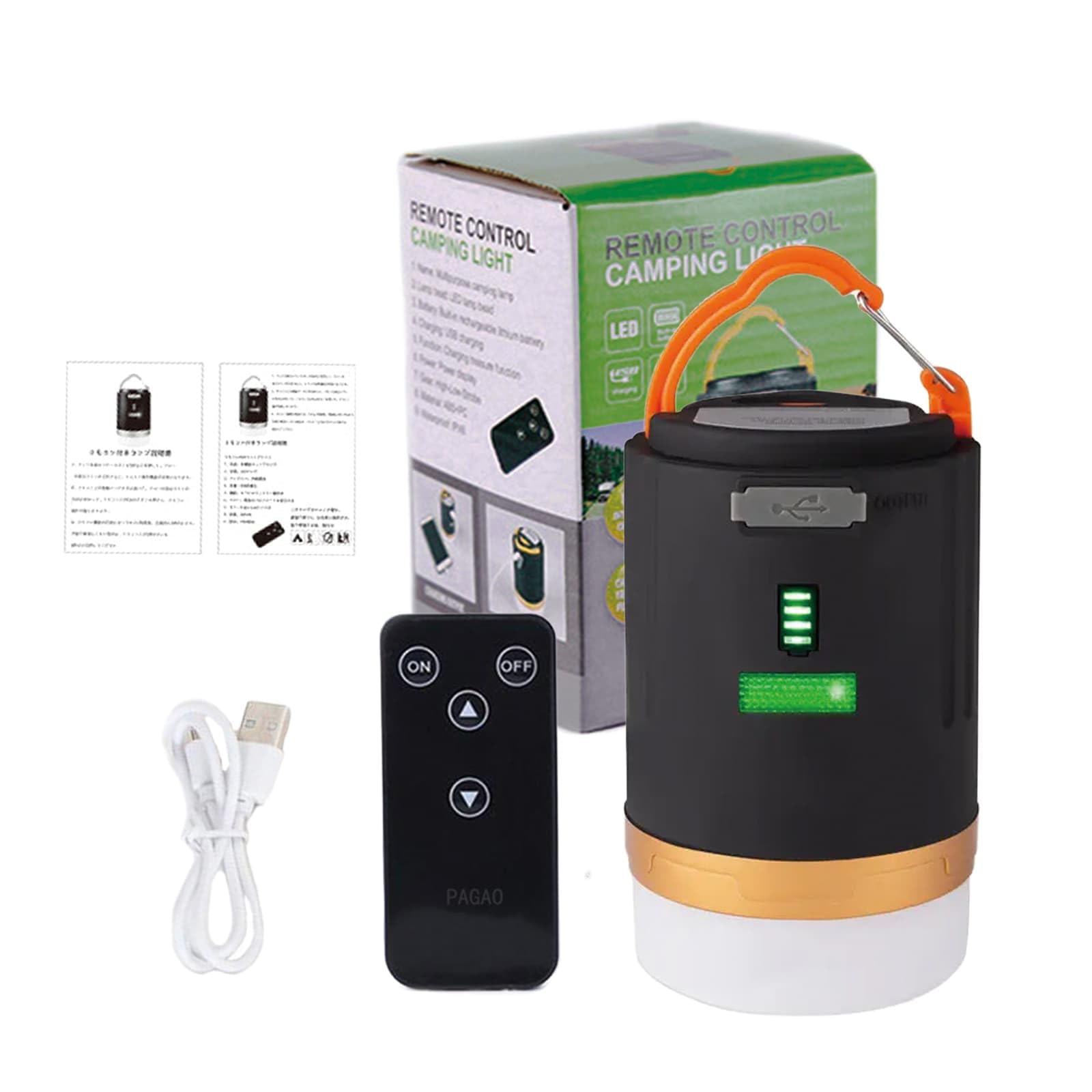 Rechargeable Camping Lantern, 4800mAh USB Rechargeable Multifunctional Tent Camping Light, Outdoor Waterproof Multifunctional Remote Control Tent Light for Camping,Hiking,Fishing