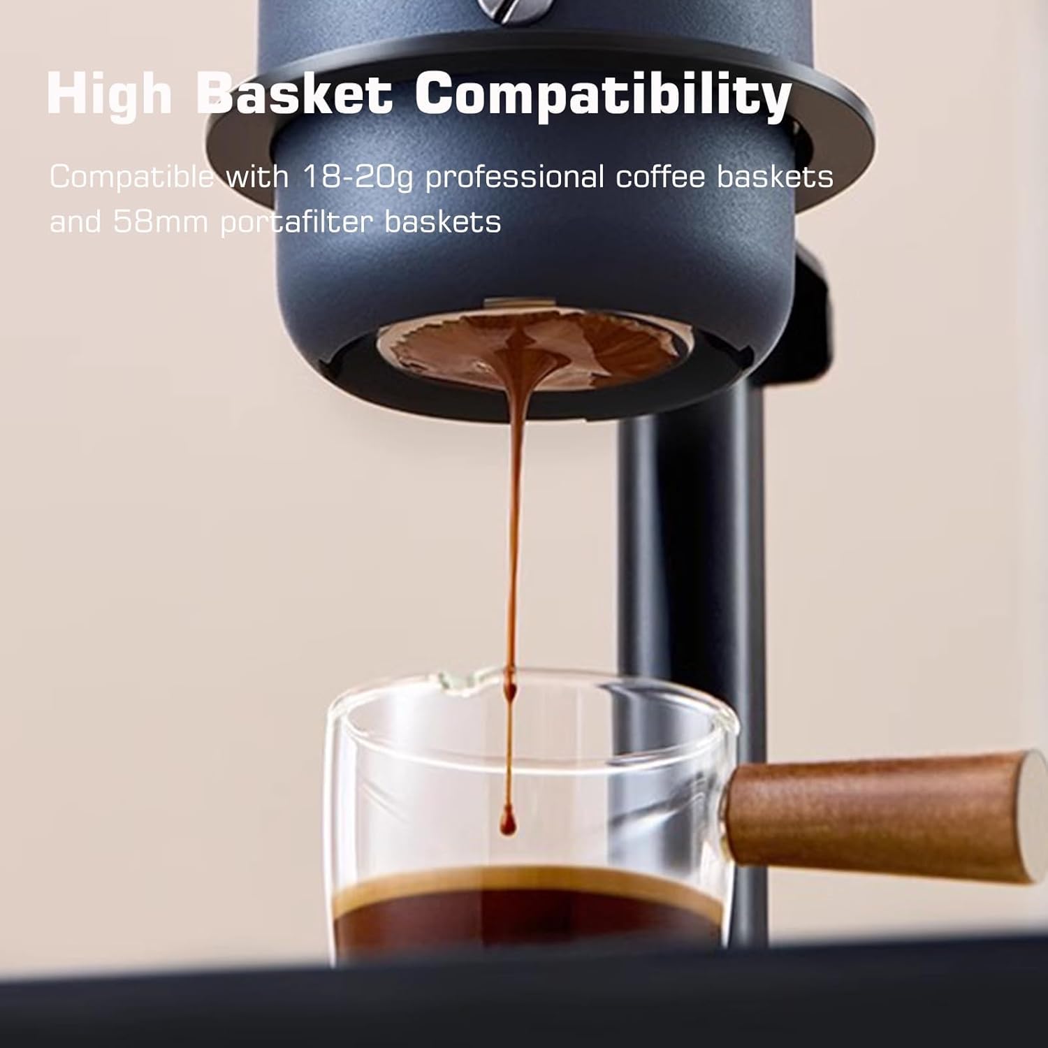 STARSEEKER Super58 Portable Espresso Machine, 18-20g Adjustable Pressure, USB-C Car Coffee Maker for Camping, RV, Hiking & Office, w/Folding Bracket & Carry Bag (black)