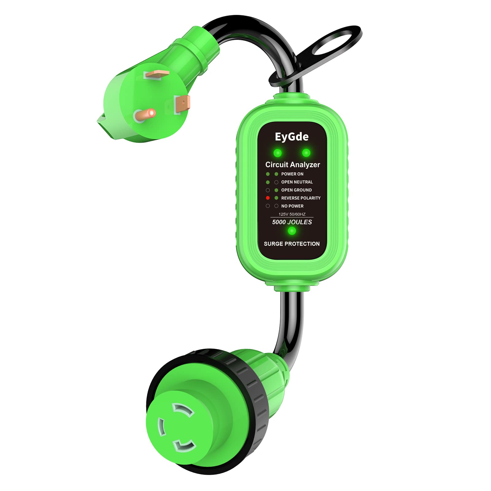 EyGde 30 Amp to 30 Amp RV Adapter with Twist Lock, 5000J