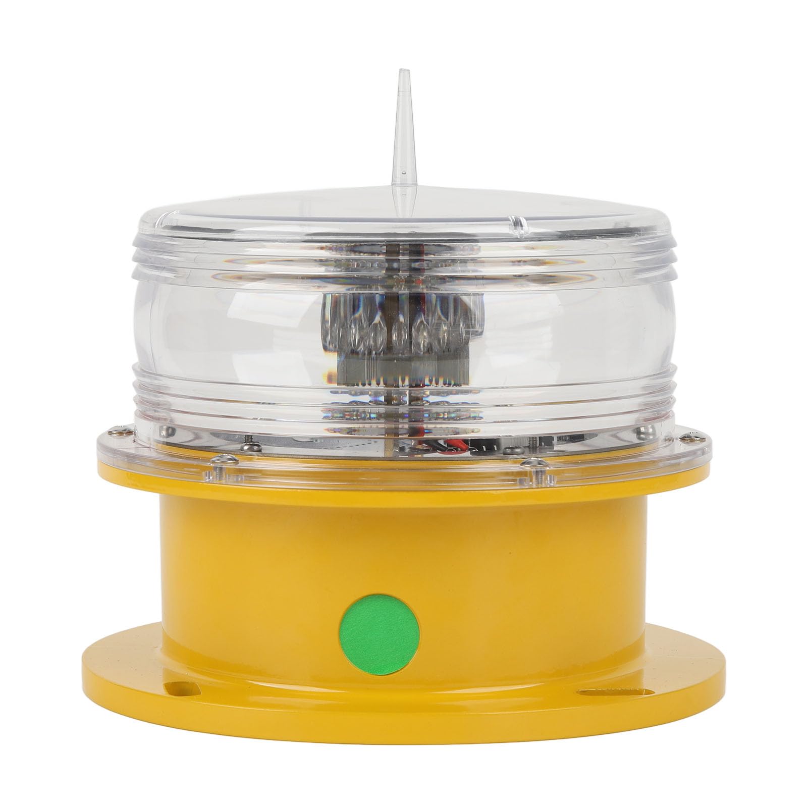 lyrlody Luce Solare a LED per Banchina, Faro per Barca Impermeabile IP68 con Illuminazione a 360 Gradi per Uso Marino (YELLOW)