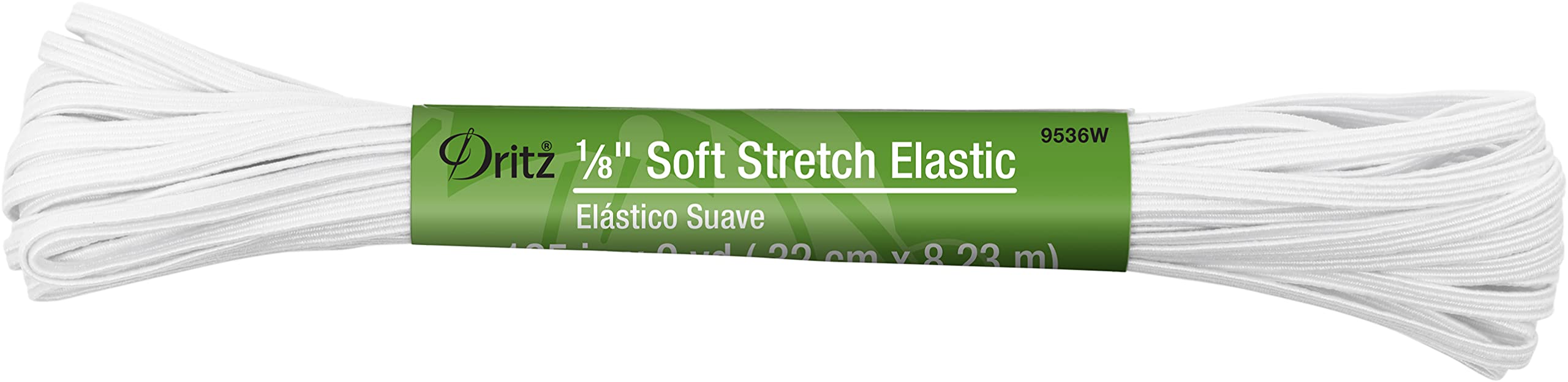 Dritz White Elastic Soft Baby, 1/8" (3.1 mm)