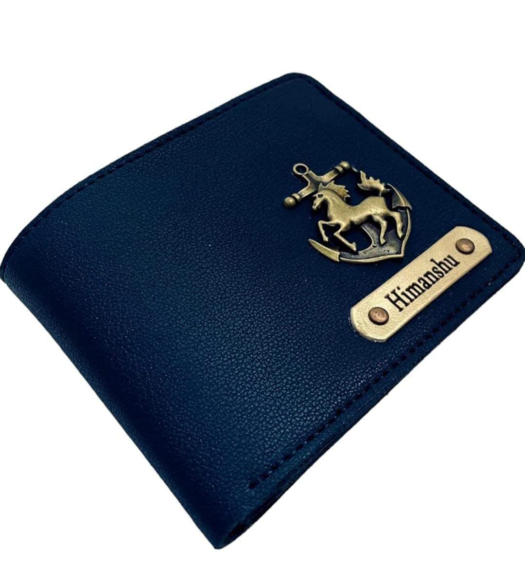 GenericCustomised Name leather Wallet blue