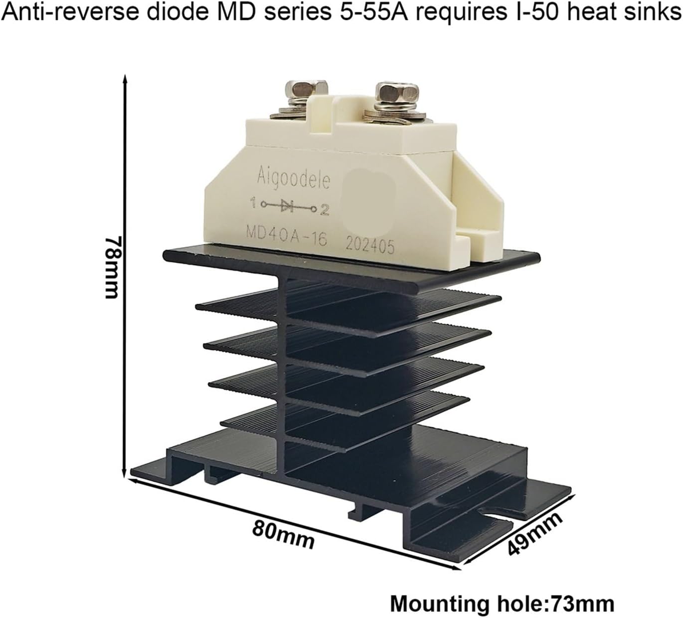 Small Anti-Reverse Diode High Power Diode ZP5A 10A 20A 30A 50A 100A 150A Rectifier Diode 1000V(ZP40A1000V)