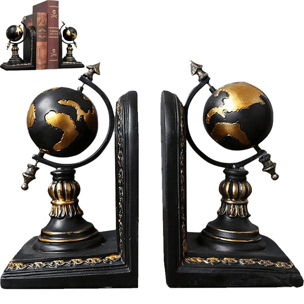 Serre-livres globe en résine durable pour préserver vos romans préférés