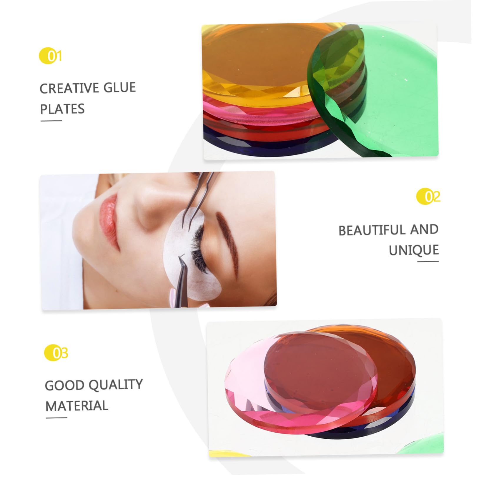 POPETPOP 15pezzi Vassoi Per Extension Ciglia Porta Ciglia Professionale Per Make up Di Colorati Arancione Per Applicazione Rapida e Comoda