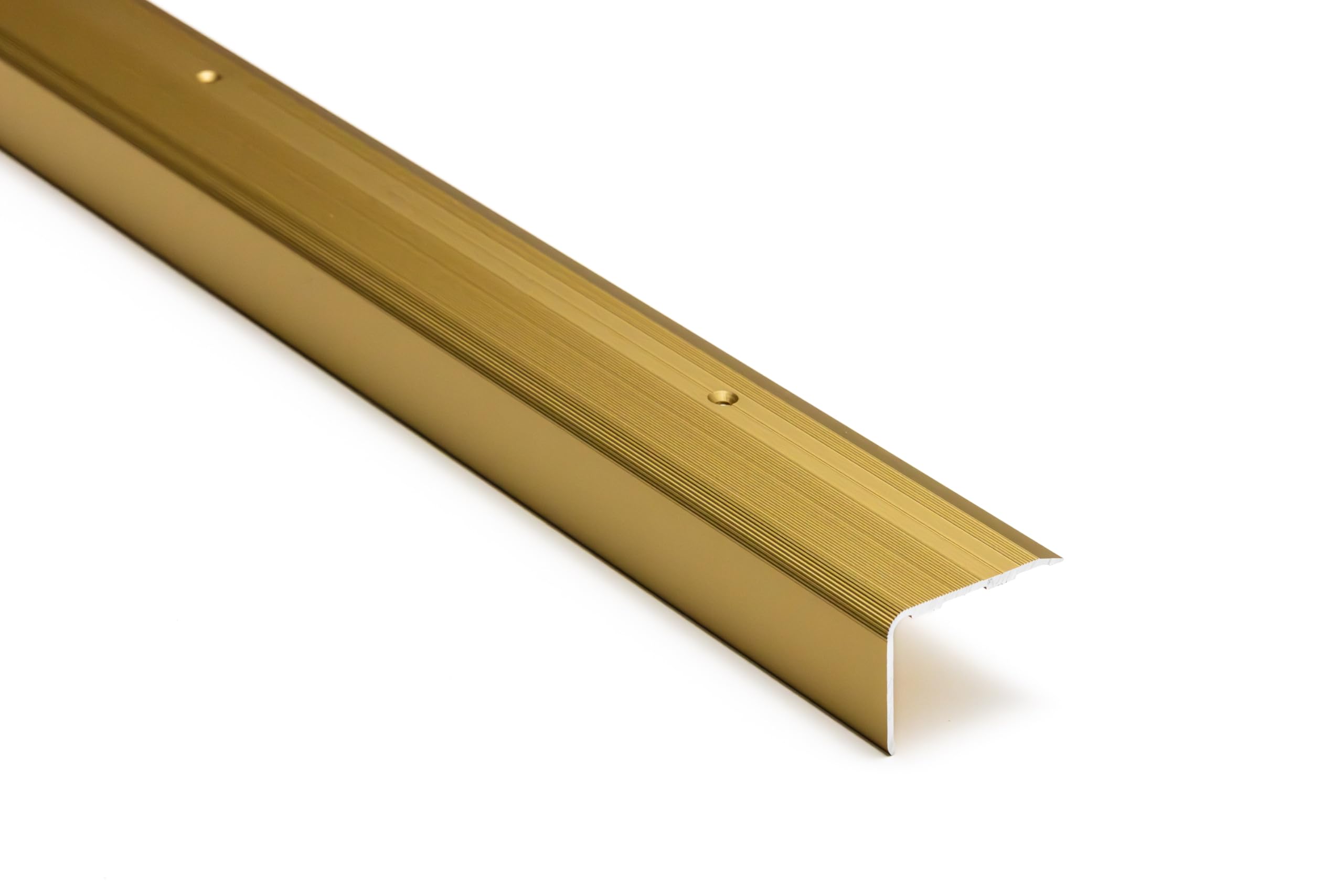 Aluminium Stair Nosing 48mm x 34mm 1.18m Anti Slip Step Edge Trim (Gold)