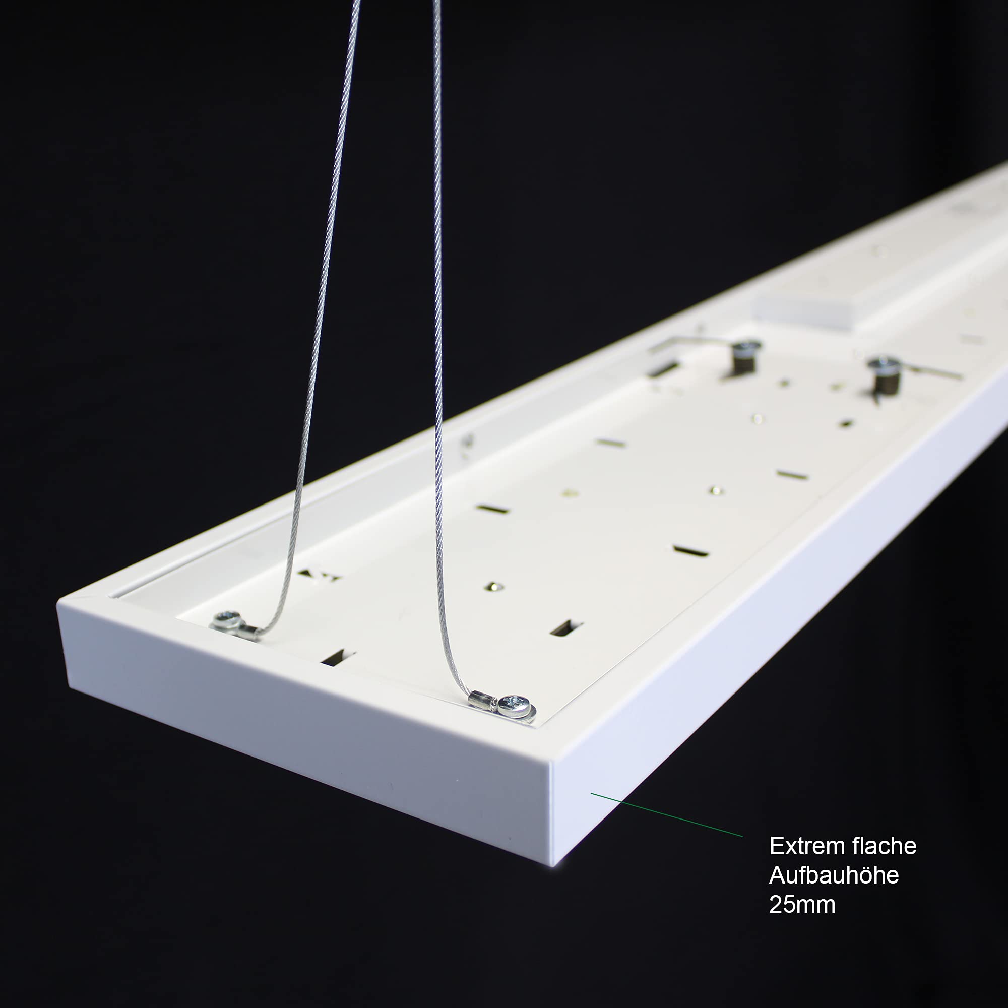 LED Pendelleuchte Mikrolamellenraster 120cm 36W 4000lm 4000K | Neutralweiss Büroleuchte Deckenleuchte Bürobeleuchtung Rasterleuchte Deckenlampe Bürolampe