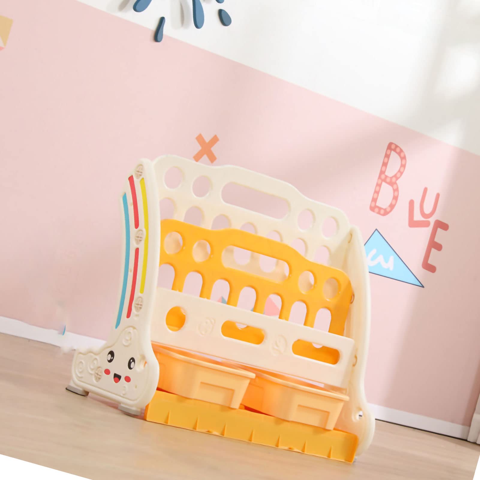 Scaffale per Libri Illustrati per Bambini di Ingegneria Architettonica, Scaffale per Libri Illustrati Senza Giunture, Libreria da Pavimento Stabile per la Scuola Materna, Piastra per (3