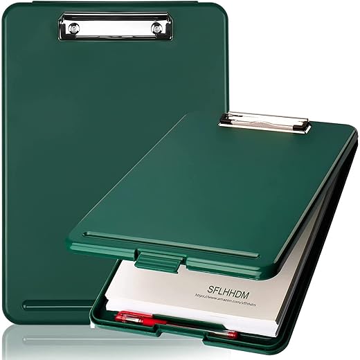 oddpod™ Praise A4 Clip Pad/Clipboard with Storage Case for Paper and Document Storage 83002 (Pine Green)