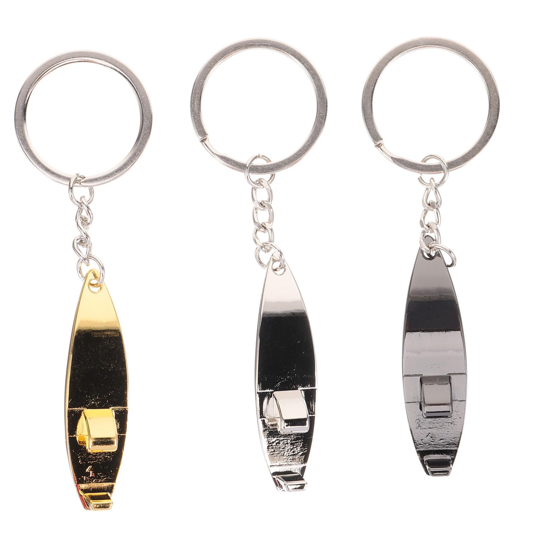 PRETYZOOM 4 Set Di Portachiavi Unici A Forma Di Tavola Da Surf Apribottiglie in Metallo Portachiavi Per Attività Allaperto Birra 3 Pezzi * 4