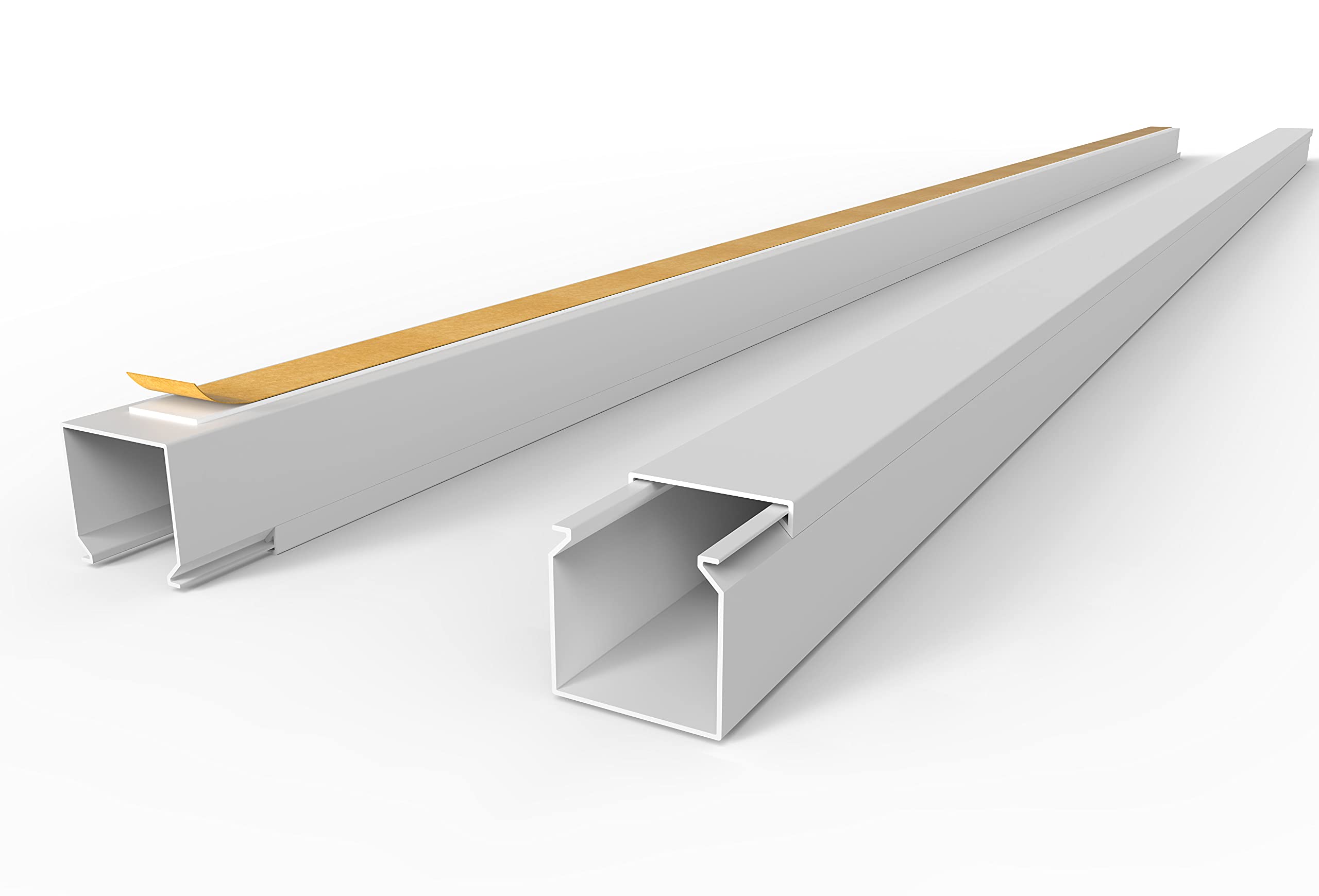 SCOSKK69 20 m Kabelkanal (L x B x H 2000 x 25 x 25 mm, PVC, Kabelleiste, Selbstklebend) weiß