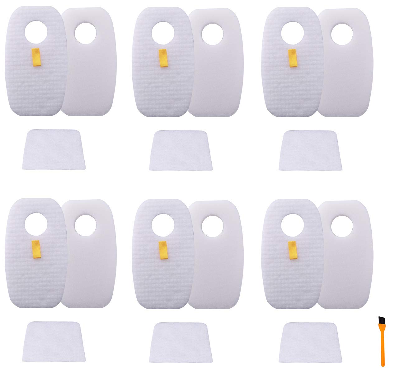 Hongfa HV380 Filters Compatible with Shark Rocket DuoClean Ultra-Light Corded Bagless Vacuum, 6 Packs Foam & Felt Filter Part HV380, HV380W HV381,HV383, HV384Q Replacement Part XFFH380 XPSTFH380
