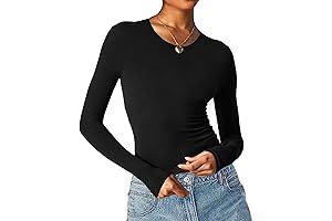 Women's Double Lined Long Sleeve Square Neck Top: Amplify Your Everyday Style