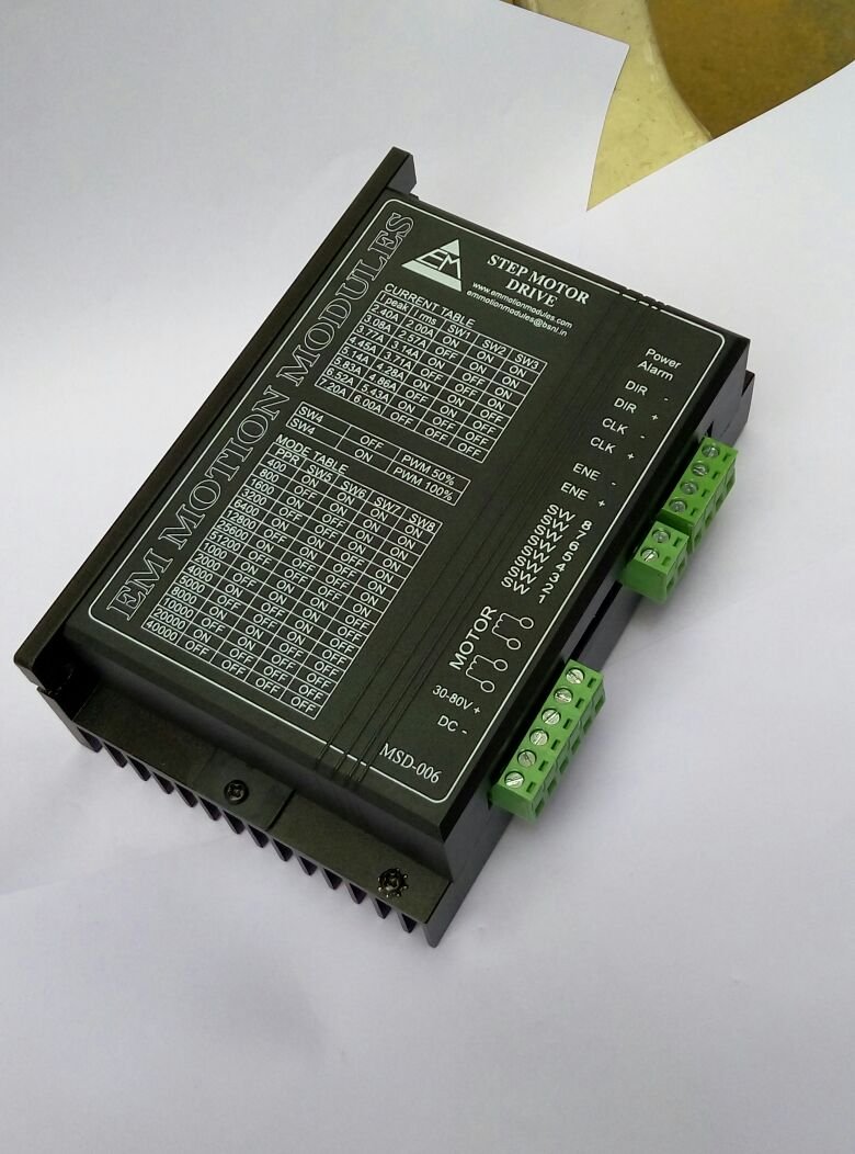 EM Motion Modules Stepper Motor Driver (8A, 30-80 DC Volt, Nema 17, 23,24)