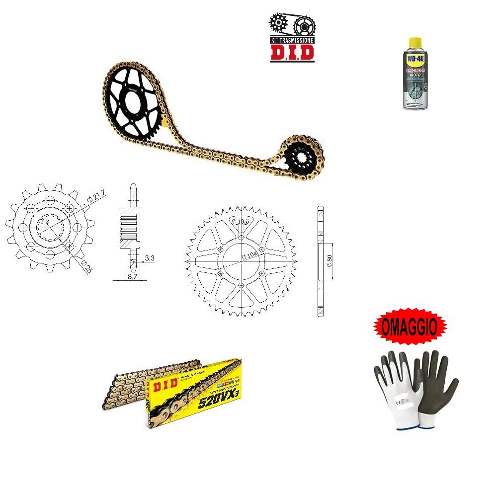 Compatible con Kawasaki Z (ZR750JJA-J6F) 750 2006-2006 Kit DE Cadena DE PIÑONES para Moto DE TRANSMISIÓN Did 520VX3 LUN 112 Enlaces,PIÑÓN DE Acero P520-Z43,PIÑÓN P520-Z15 ESPECÍFICO