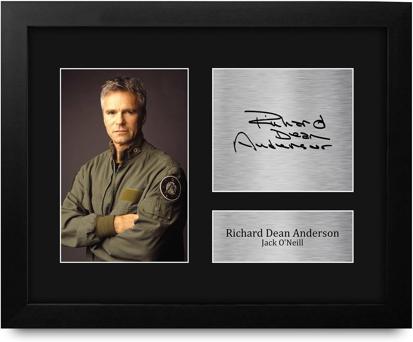 HWC Trading Richard Dean Stargate SG-1 Framed Gifts Printed Signed Autograph Picture for TV Show Fans - US Letter Size