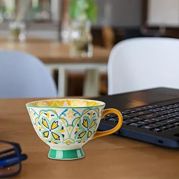 420ml Ceramic Cup Coffee Mug Water Tea Cups Featuring Unique Pastoral Style Office Or Family Gatherings Creative Porcelain Tea Milk Cups Birthday Gifts