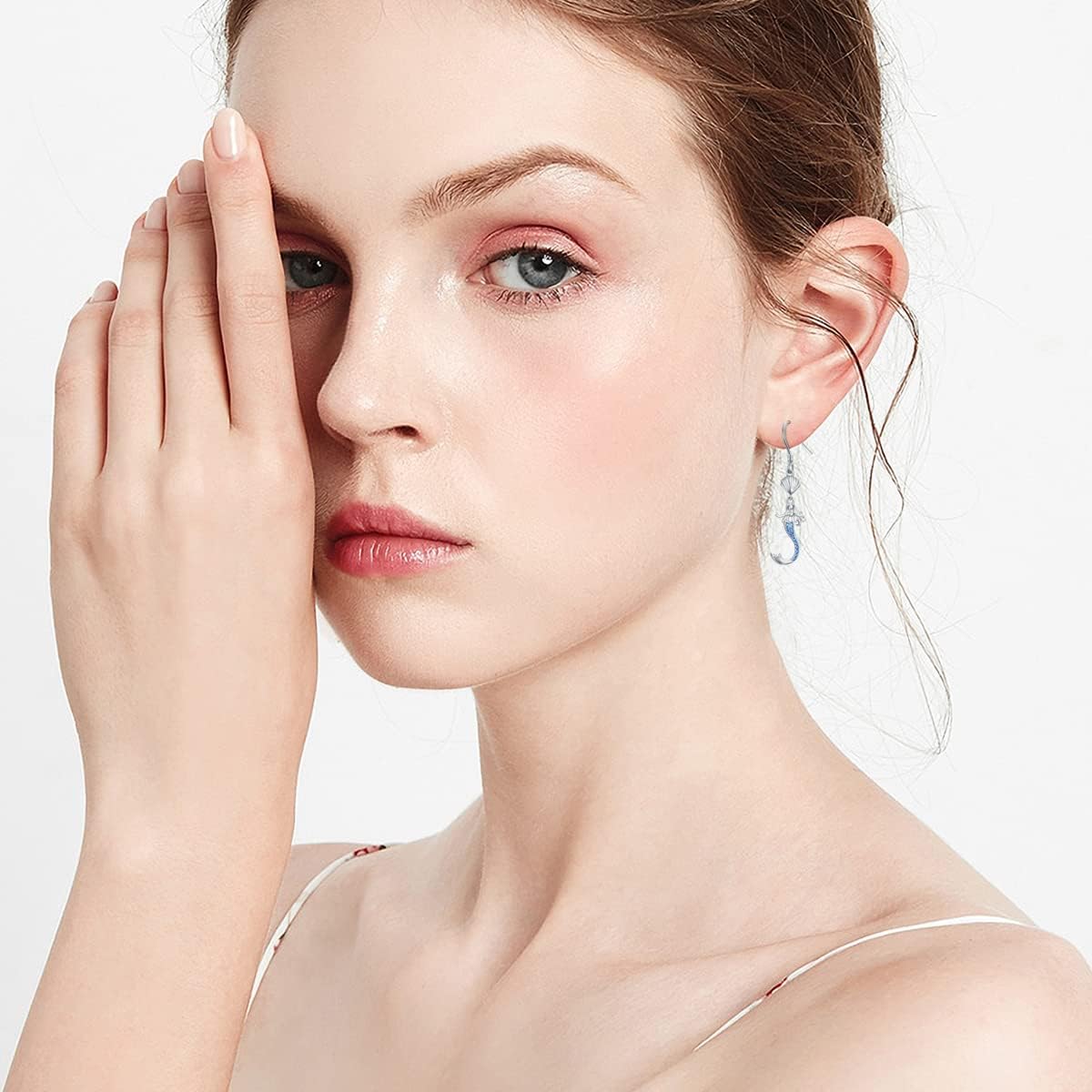 Seiyang Mermaid Earring, 925 Sterling Silver Hypoallergenic Mermaid and Shell Dangle Drop Earrings for Sensitive Ears, Birthday Jewelry Gift for Women Zircon Drop Earrings for Women