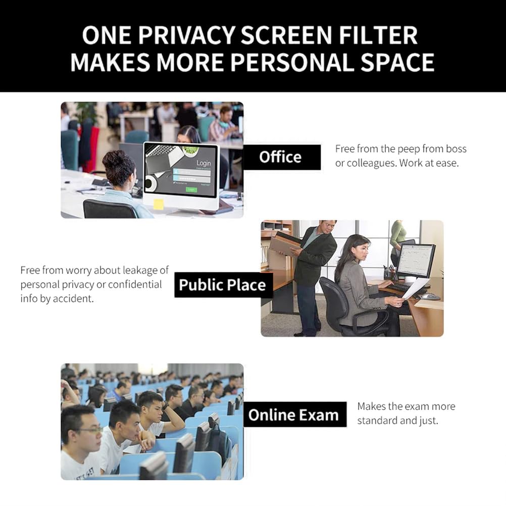 Pantalla De Privacidad para Computadora Magnética De 32 Pulgadas, Filtro Colgante Ultradelgado para Monitor Sin Marco 16:9, Protección Ocular Desmontable Contra Luz Azul Y Antirreflejo