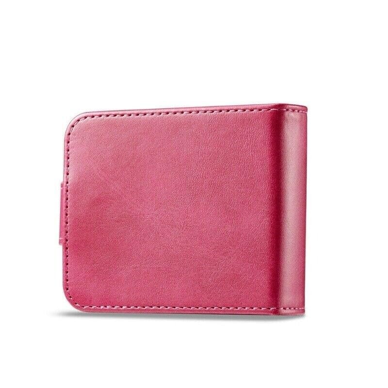 Étui pour Samsung Galaxy Z Flip 6 rose housse portefeuille en cuir à rabat
