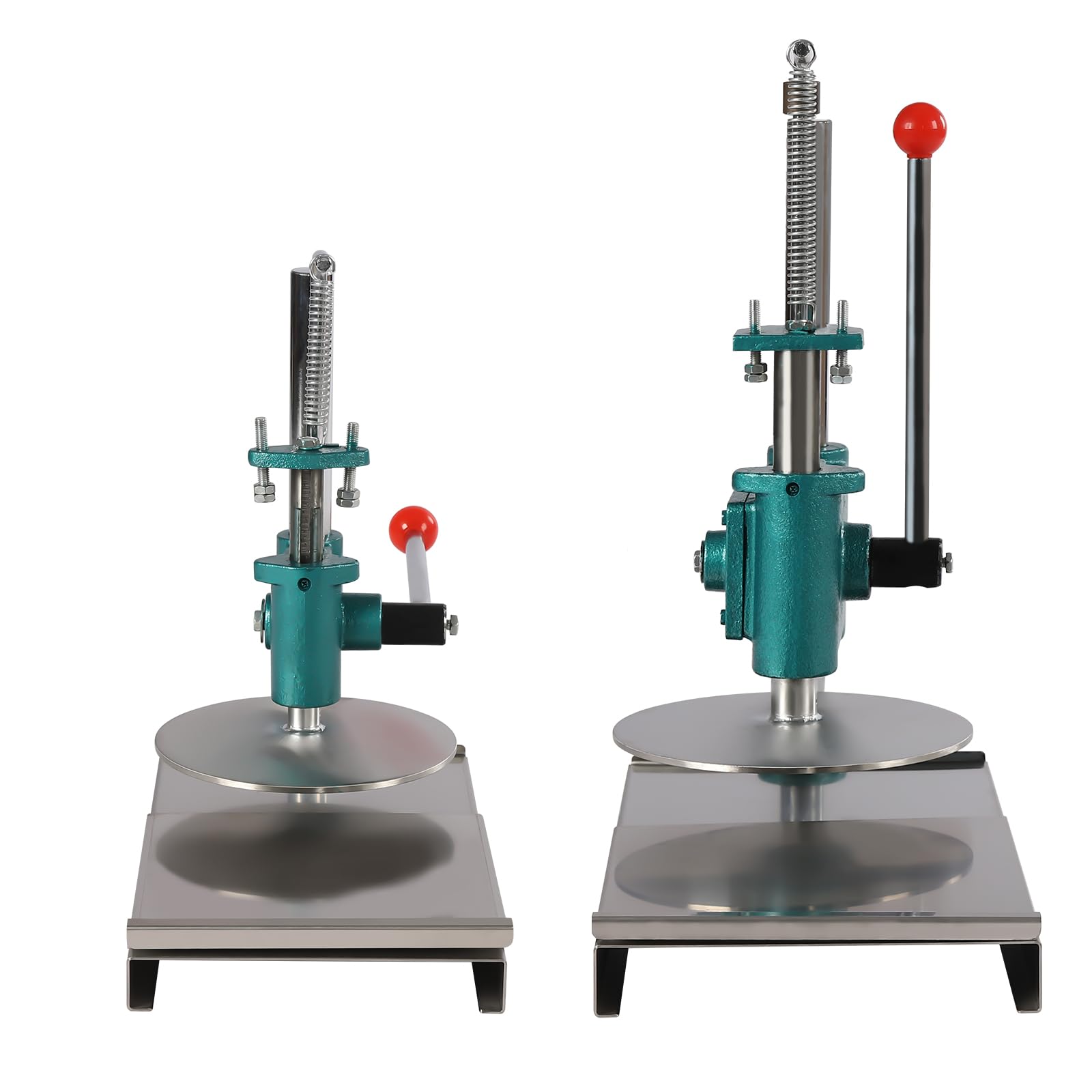 7.9/9.5in Dia Dough Press Machine,Pizza Dough maker,1.4in Max Thickness Adjust,0.2in Press Plate Thickness,Cast Iron Manual Dough Press Machine (7.9in Dia)