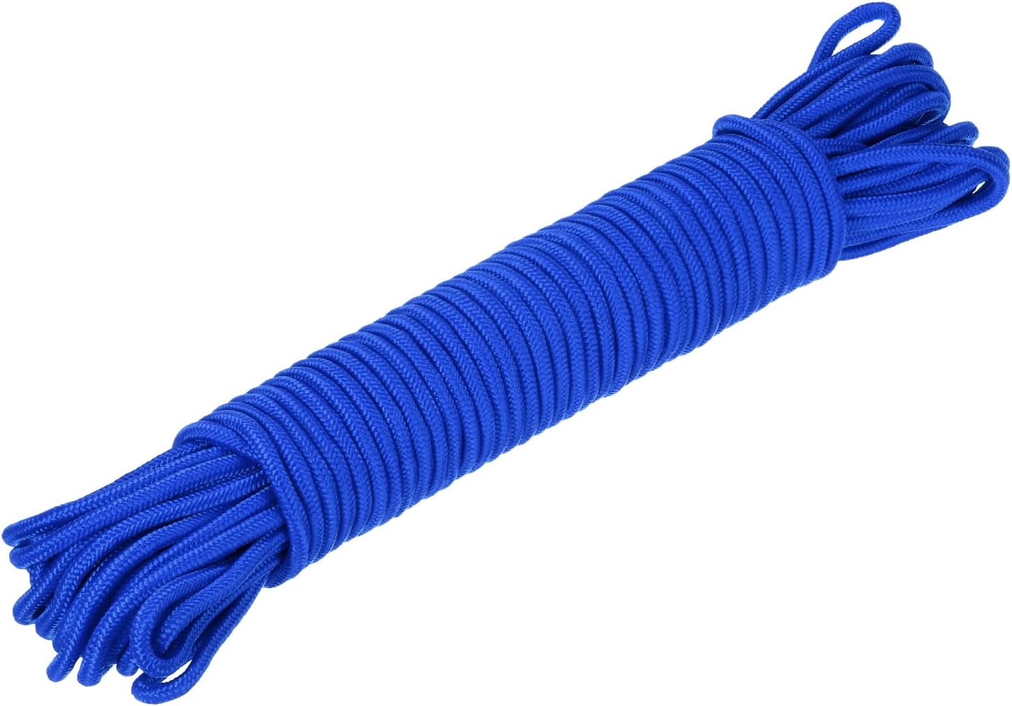 sourcing map Polypropylene Rope Braid Cord 30M/98.5ft 8mm Dia Blue for Indoor Outdoor Camping Clothes Line