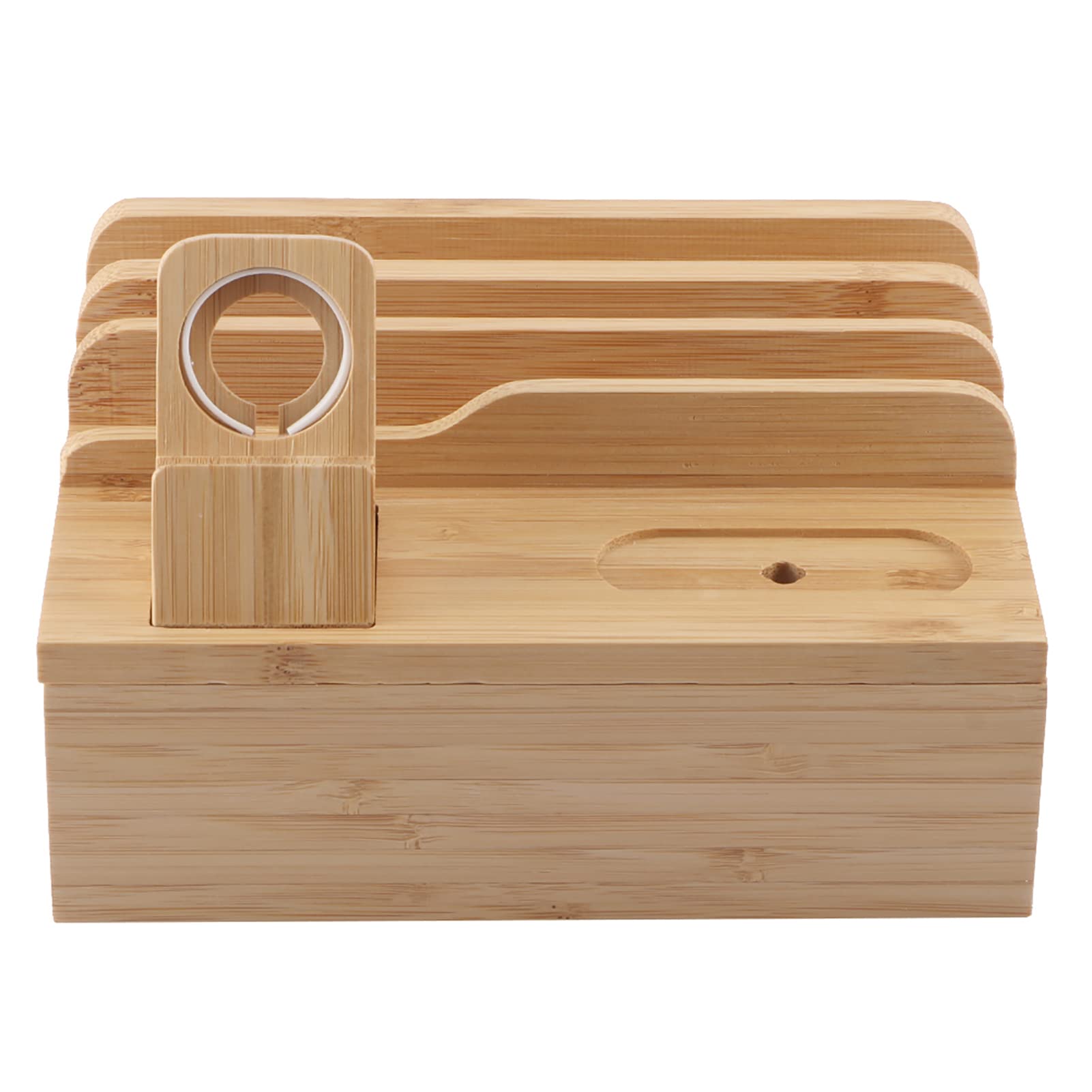 Station de stockage en bambou multi-usage pour telephone portable