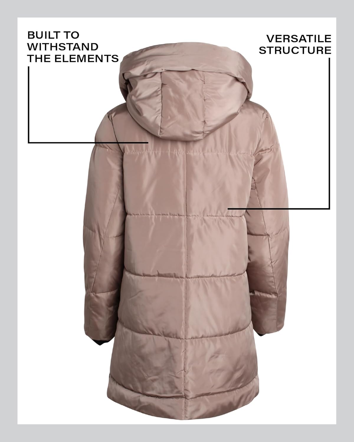 Steve Madden Womens Winter Coats - Midlength Parka Jackets for Women Insulated Quilted Puffer Jacket Womens Faux Sherpa Hood - Image 6