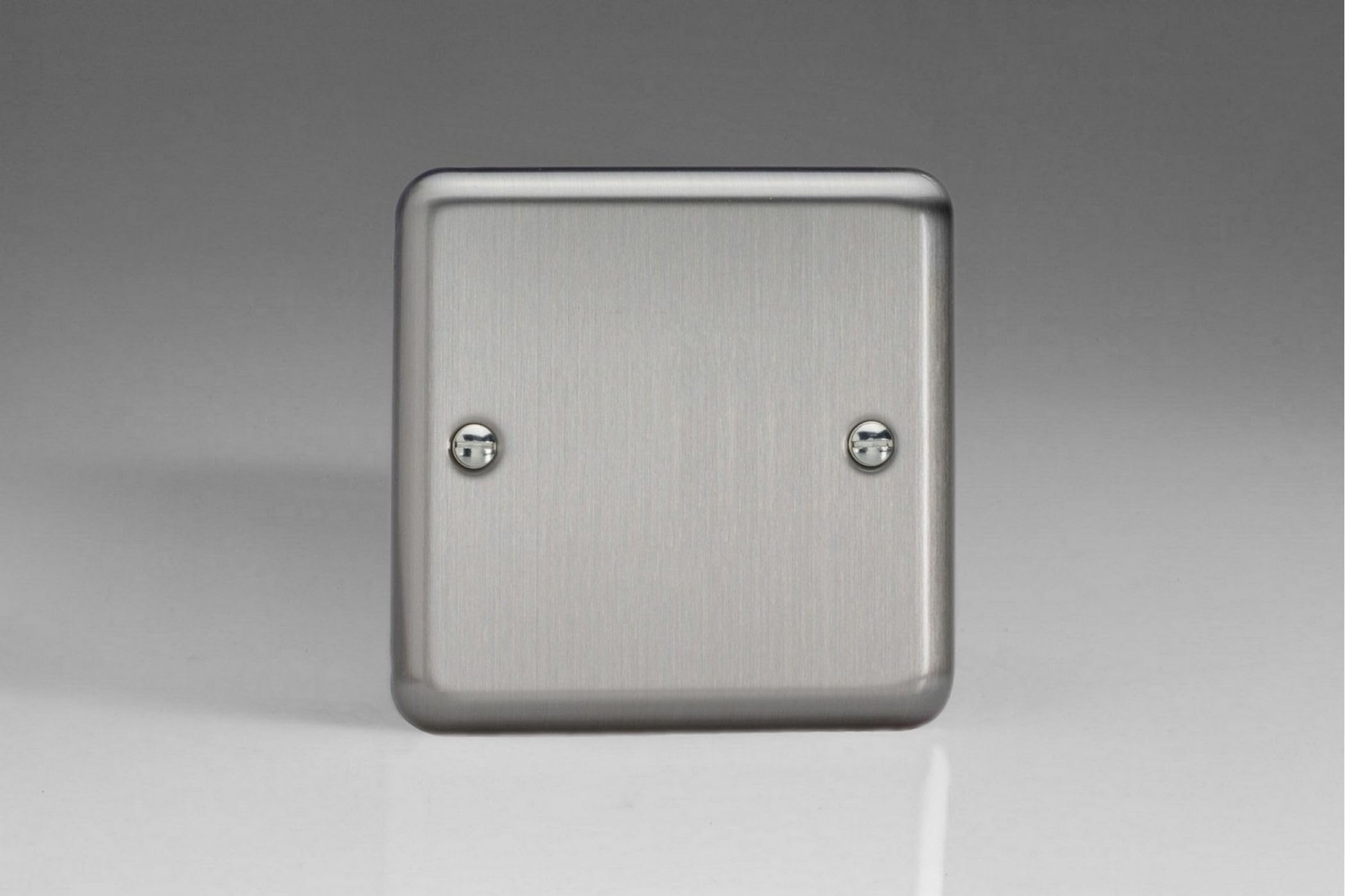 Varilight Single Blank Plate - Value Matt Chrome — image 1