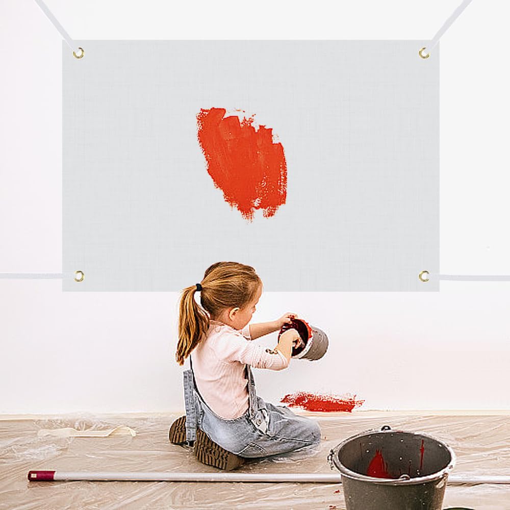 Banner Vuoto 200x100 Cm - 2 Pezzi Con Cordino - Poliestere Bianco Per Personalizzare - Per Feste E Eventi - Foto 2