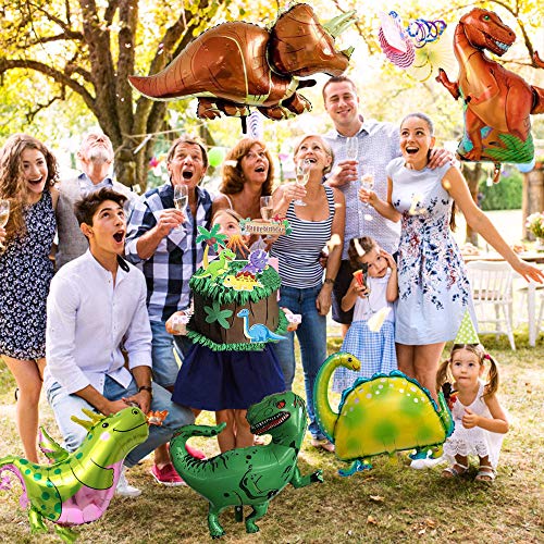 9 Stücke Folien Dinosaurier Luftballons, Dinosaurier Folienballon, Dino Luftballons Party, Folienballon Kinder Gross für… – Bild 8