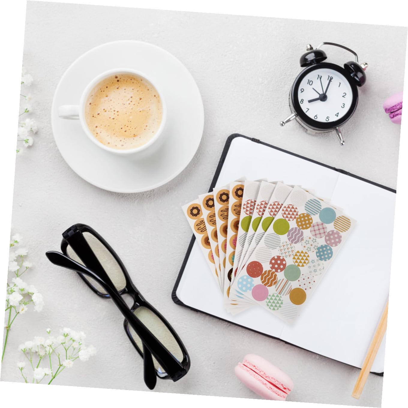 Angoily 3 Set Etichette Adesive Per Carta Stickers Colorati Per Sciolti Facili Applicare E Rimuovere Assortito Pratici Per Scuola E Ufficio 40 Fogli*3