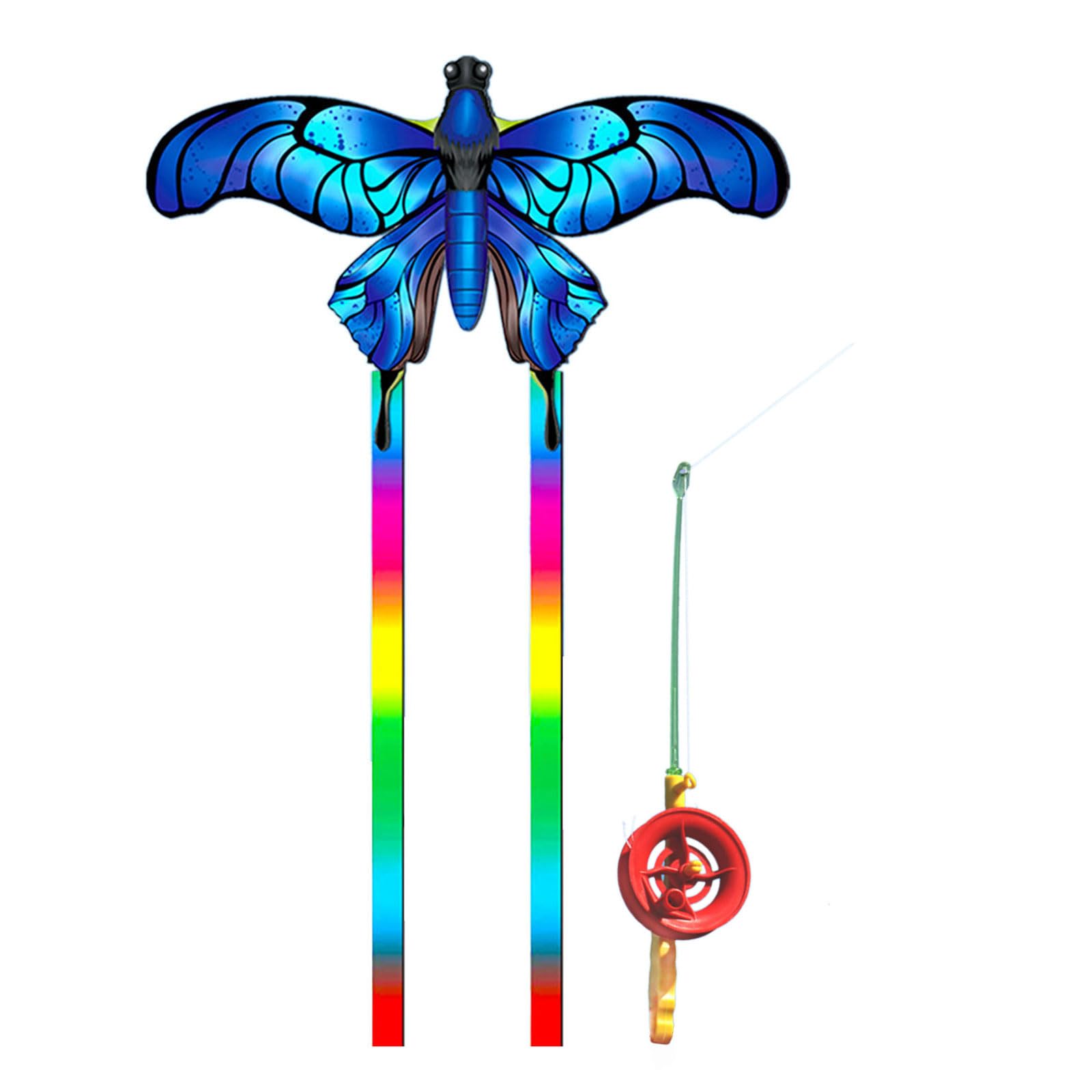 Zkbszn Dynamic Kites 3D Fishing Rod Line Kites Small Kites Easy Flying Toy Long Tail Kites Popular Beach Activity Parent-Kids Favor