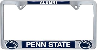Premium All Metal Alumni License Plate Frame w/Dual 3D Logos - Second Generation (Penn State)