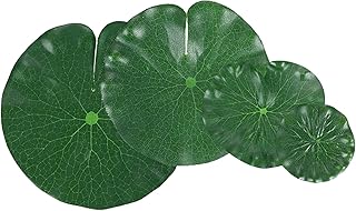 4pcs Artificial Lily Pads Leaves,Lily Pads Floating Foam Lotus Leave Green Realistic Water Lily Pads,Plastic Foam Water Lily for Home Garden Ponds Pool Aquarium Fish Tank Landscape Decor(4 Size)
