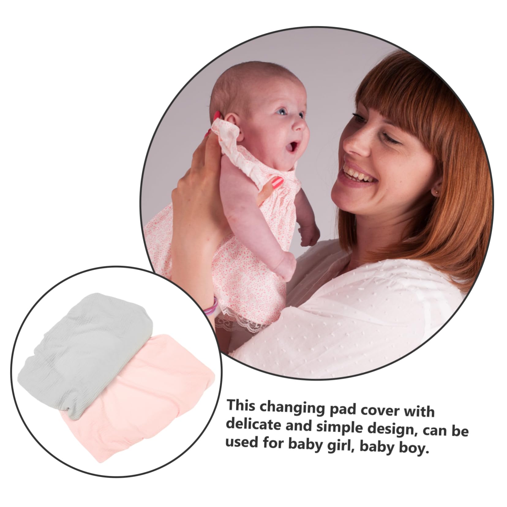 Abaodam 2 Piezas Funda para cambiador de bebé sábana elástica para cambiador funda para cambiador de recién nacido colchoneta cambiador bebe empapadores bebe cambiador lavable pañal colcha