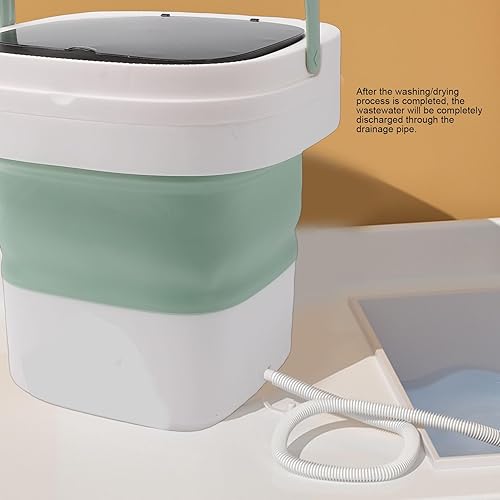 Miniatura 9 de Ymiko 14L Portable Washing Machine, Compact Foldable Mini Washer with Brushless Motor and Dehydrating Basket, for Underwear Socks Baby Clothes Travel
